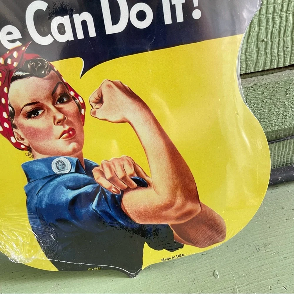 NEW We Can Do It Metal Sign